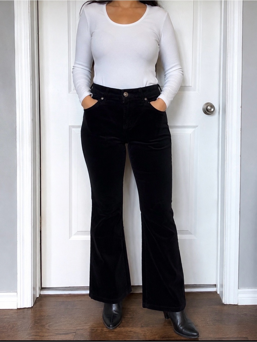 IT Jeans Black Corduroy Flare Pants